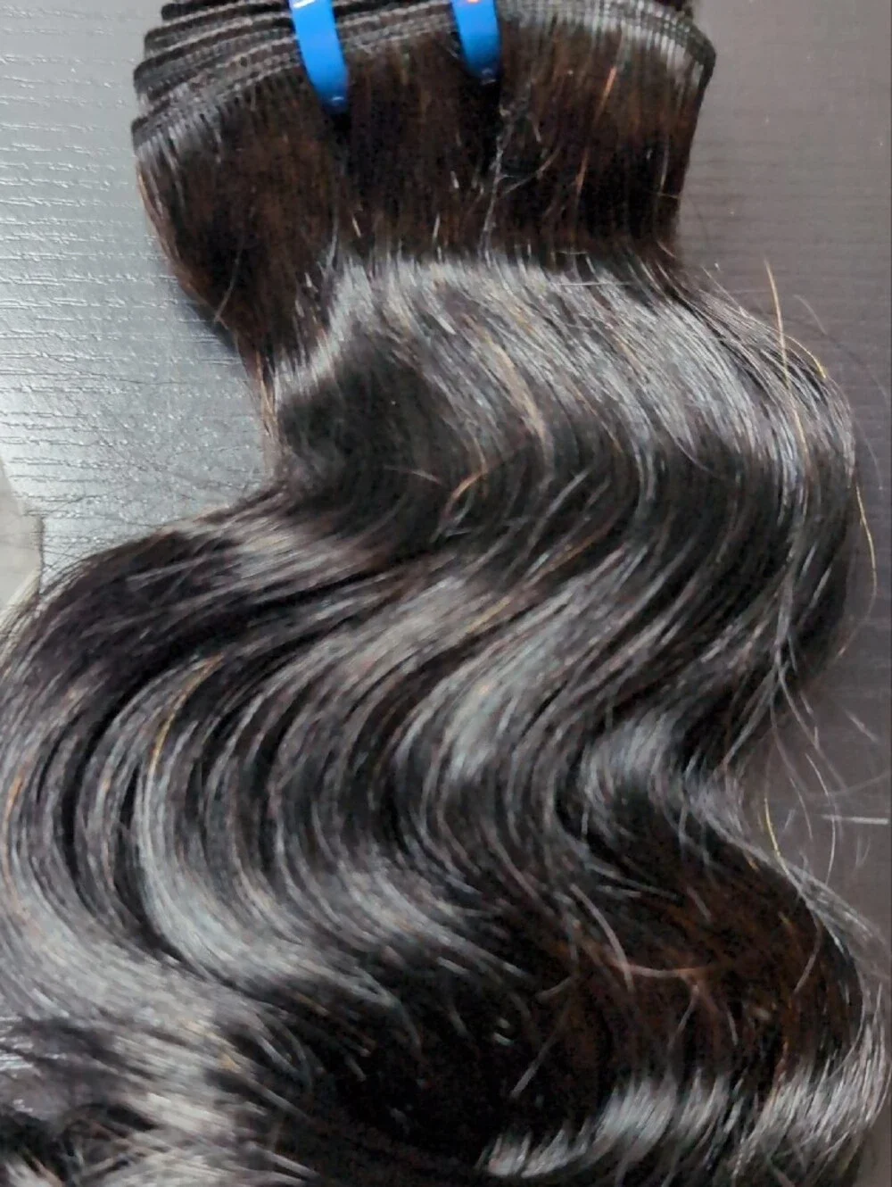 12 In Human Hair Body Wave One Bundle 1B Natural Black Double Weft Quick Weave